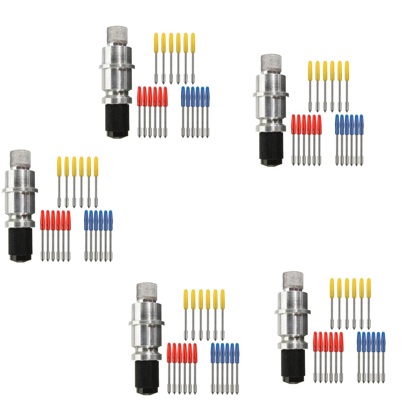 5X Klingen Halter Basis mit 90 Teiligen Schneid Klingen (30/45/60 Grad) für Silhouette Cameo 1 2 3 / Portrait/Curio/Graphtec 6000 / Ce 5000-60 Plotte