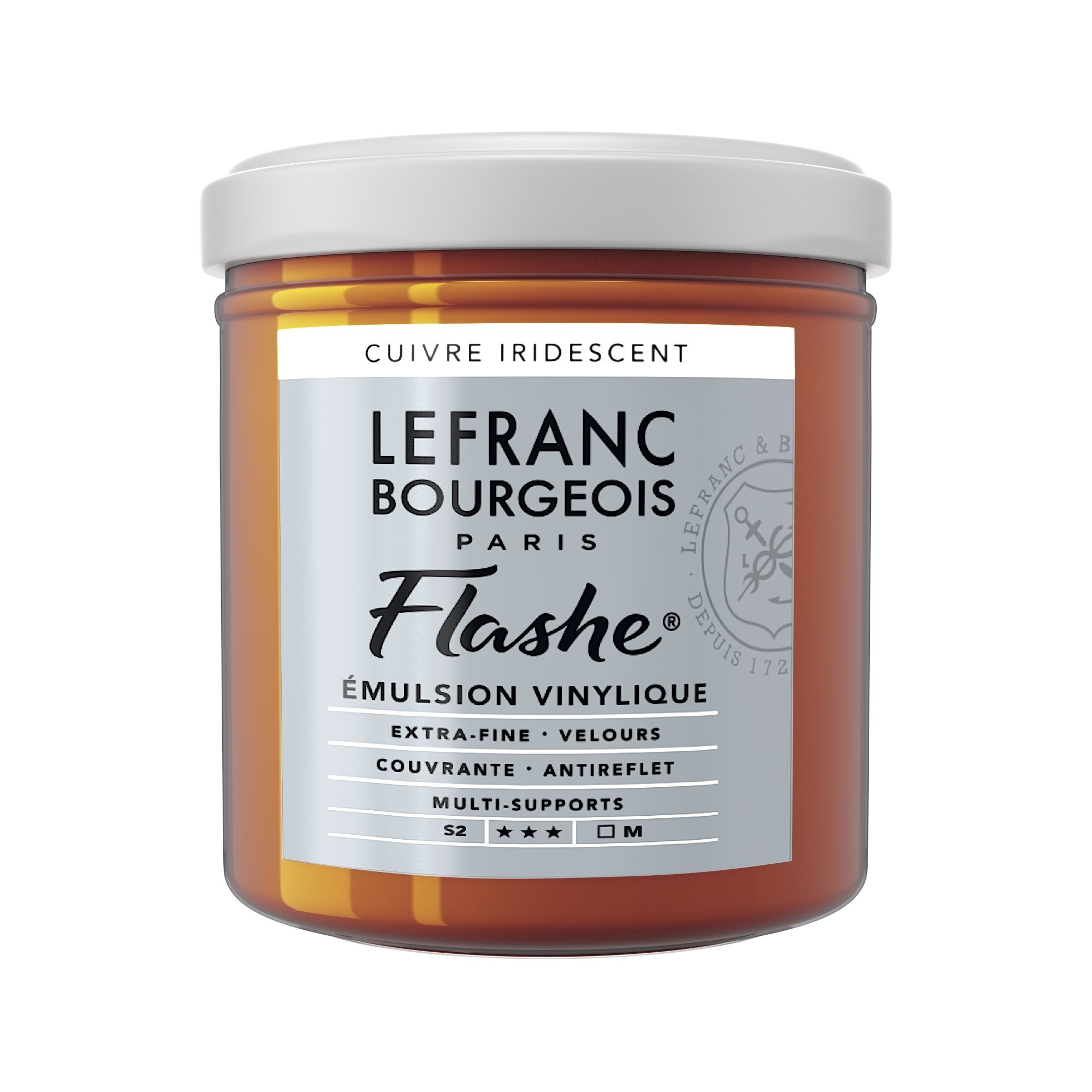 Lefranc Bourgeois Flashe, Extra-Fine Acrylic Vinyl Emulsion, Artists Quality, Copper Iridescent, 125ml Pot โ image 1