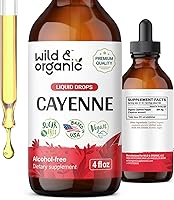 Vista 10 de Wild & Organic Tintura de pimienta de cayena - Suplementos de capsaicina para apoyo digestivo - Extracto líquido de pimienta de cayena - Gotas