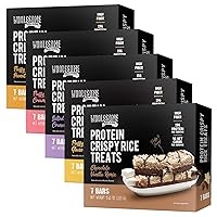 Vista 21 de Barritas de Arroz Crujiente con Proteína, 15g de Proteína, 3g-7g de Carbohidratos Netos, Bajo en Carbohidratos, Esponjosas, Blandas, Gomosas, Sin