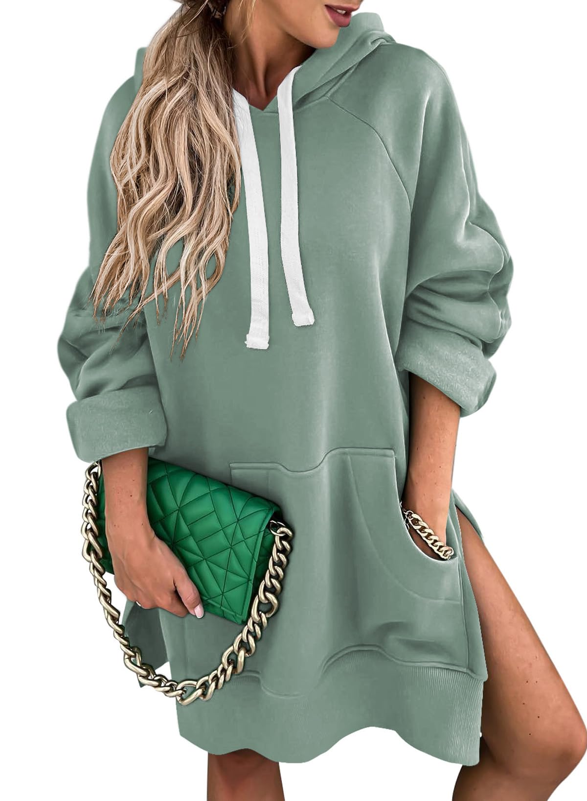 SHEWIN Hoodie Dress