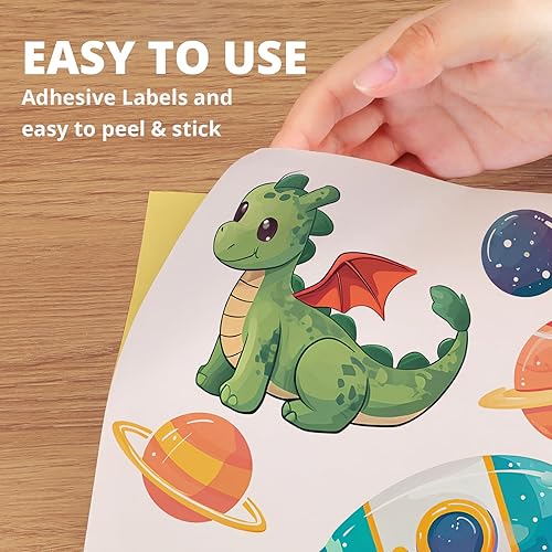 Miniatura 5 de HABGP Papel de impresora adhesiva, papel adhesivo mate imprimible para impresora de inyección de tinta láser, etiqueta de vinilo grande de hoja