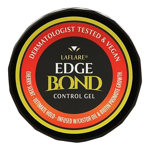 Miniatura 9 de Laflare Edge Control Extreme Hold Gel para cabello natural y niños con biotina y aceite de coco, no graso para todo tipo de cabello, 100 ml (cereza)