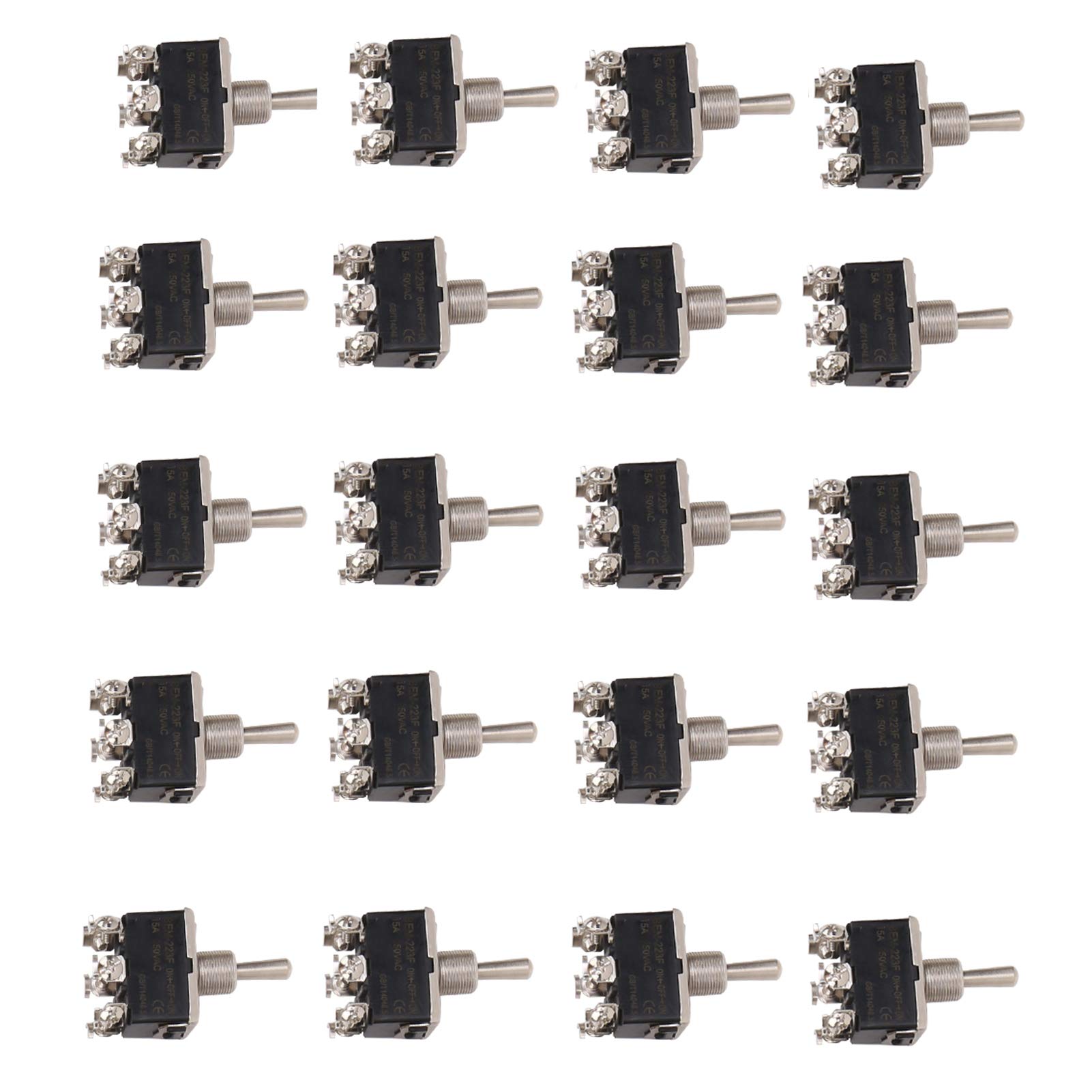BERM Przełącznik Dwustabilny 6-pin LED Rocker, 15A 250VAC