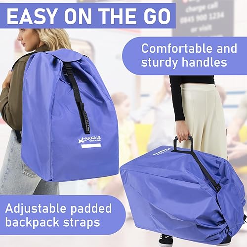 Miniatura 7 de Bolsa de viaje para asiento de automóvil para avión, se adapta a asientos de automóvil infantiles, asientos convertibles, asientos elevadores, bases