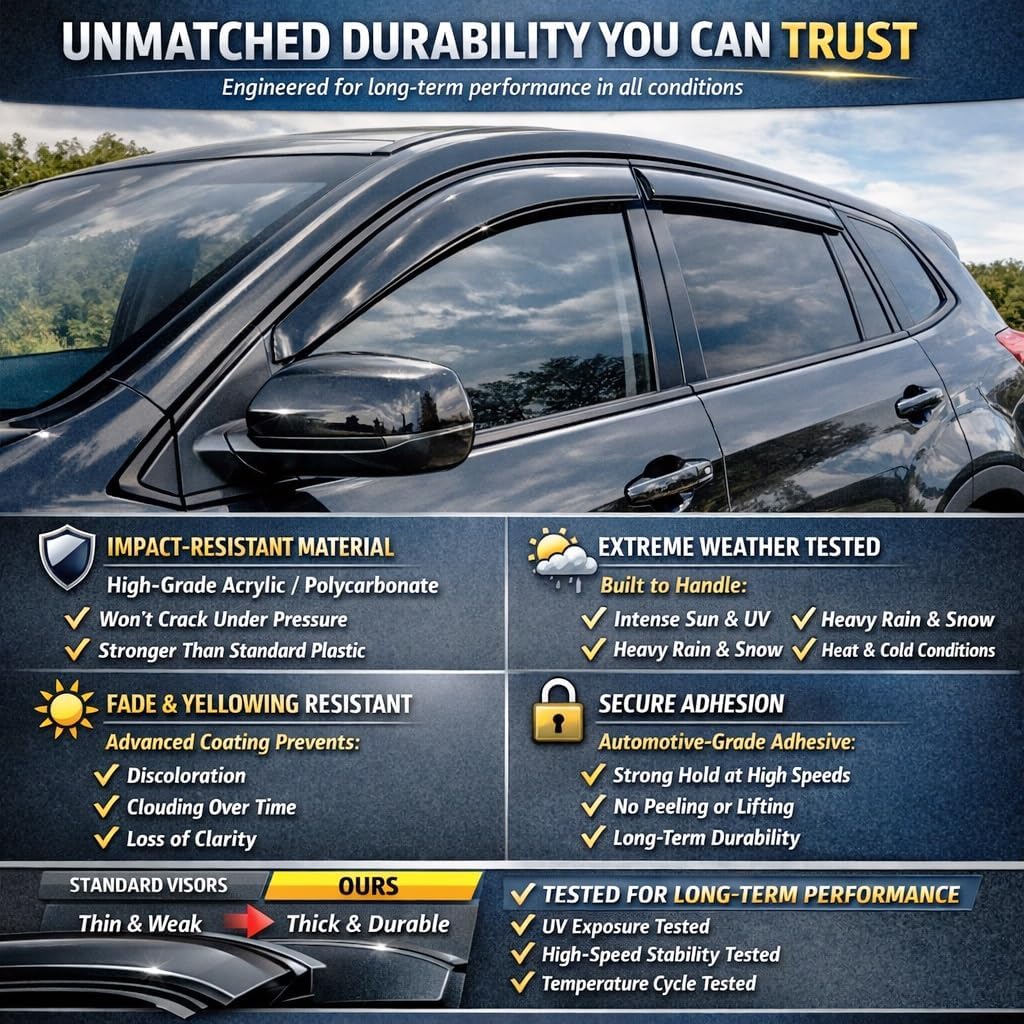 2025 2026 Tape-On Side Window Visor Deflectors for Toyota Camry LE SE XLE XSE Smoke Tinted Rain Guards