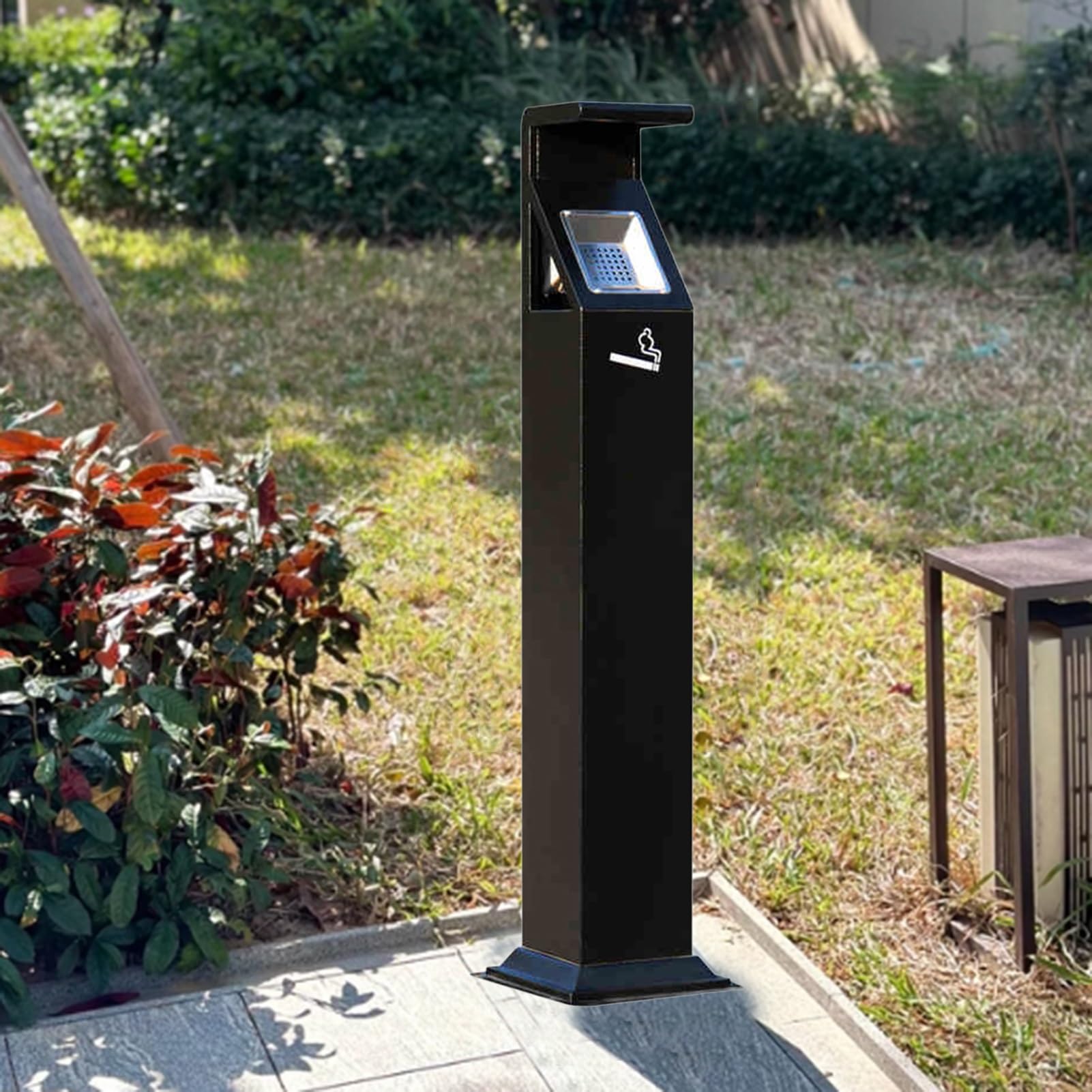 Posacenere da esterno, colonna for lo smaltimento dei mozziconi di sigaretta, for giardini, patii, hotel e uffici