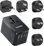 LENCENT 28W Universal Travel Adapter Kit, International Adaptor with 3 USB C 2 USB A, Worldwide Charger for Europe UK Maldives Sri Lanka India Nepal Ghana Zimbabwe Tanzania Nigeria (Type D/G/C/I/A)