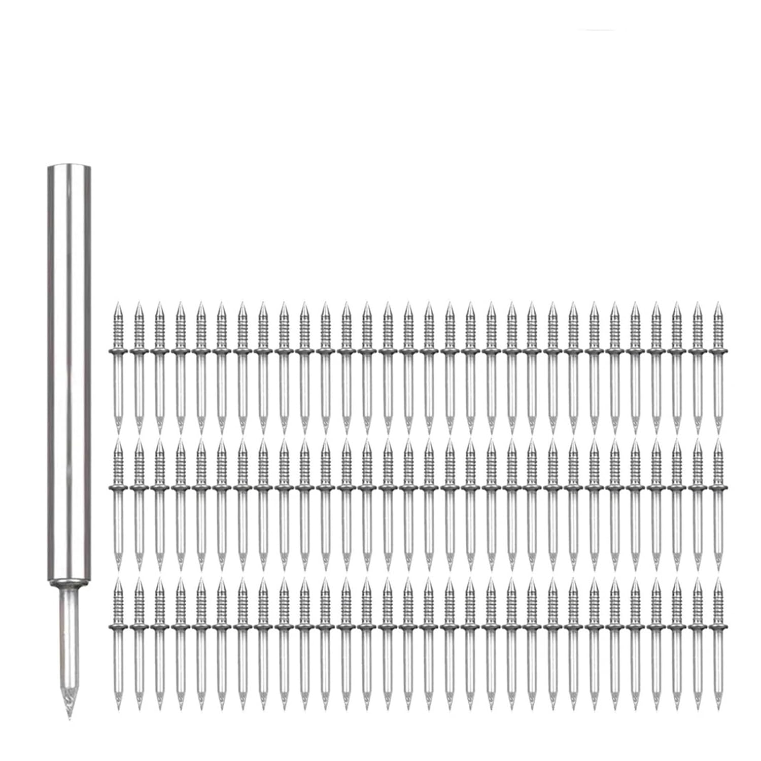 Double Headed Nails Double Headed Nails 300pcs Anti-Rust Hard Thread Screws Set
