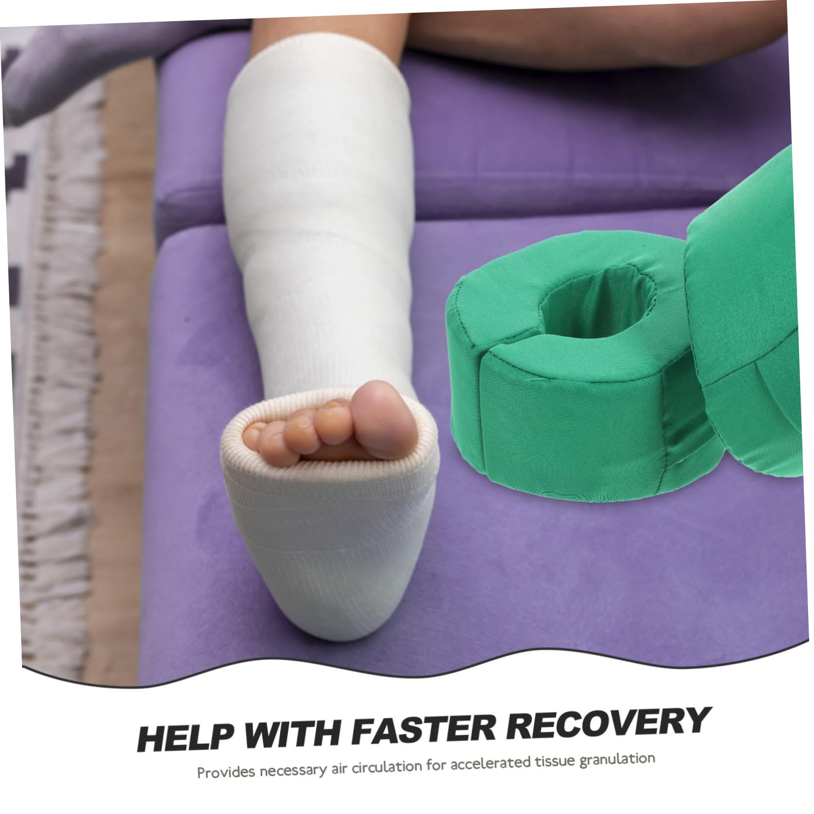 Gogogmee Ankle Elevator Foot Elevator Leg Rest Cushion Waterproof Sponge Ring for Fast Healing Circulation