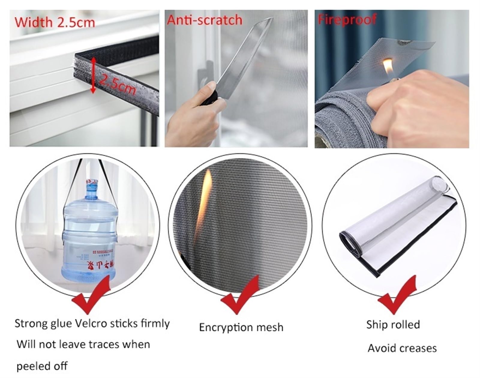 Katzennetz Fenster für Balkon Ohne Bohren Edelstahl, Katzensichere Fliegengitter Metall mit Klettband, Fenstergitter Insektenschutz Langlebig, Insektenschutz Fenster Robuste (Color : Gray Mesh Black
