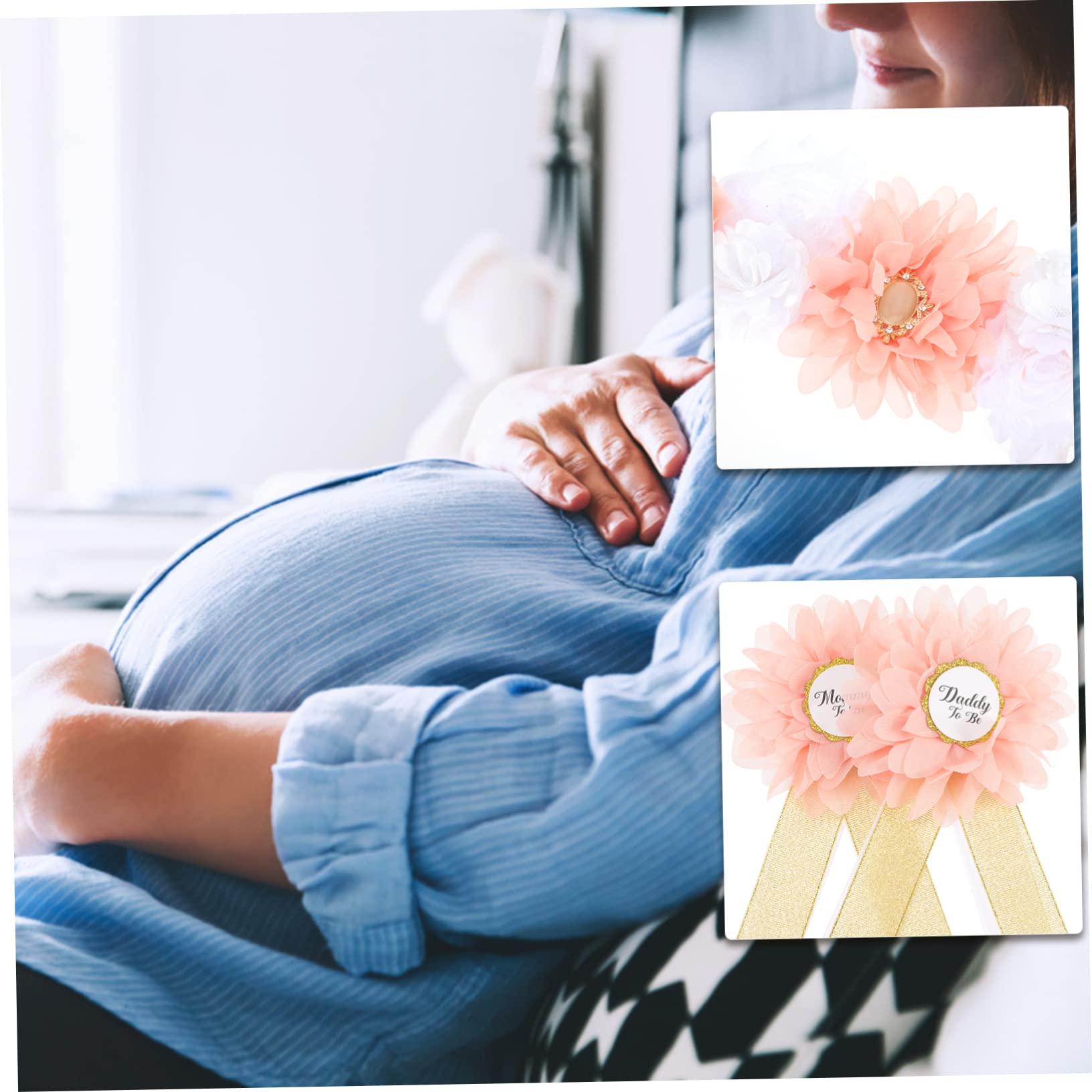MAGICLULU 5 Set Per Abbellire Il Tuo Outfit Premaman Cintura Fascia E Spilla Per Fiori Da Mamma