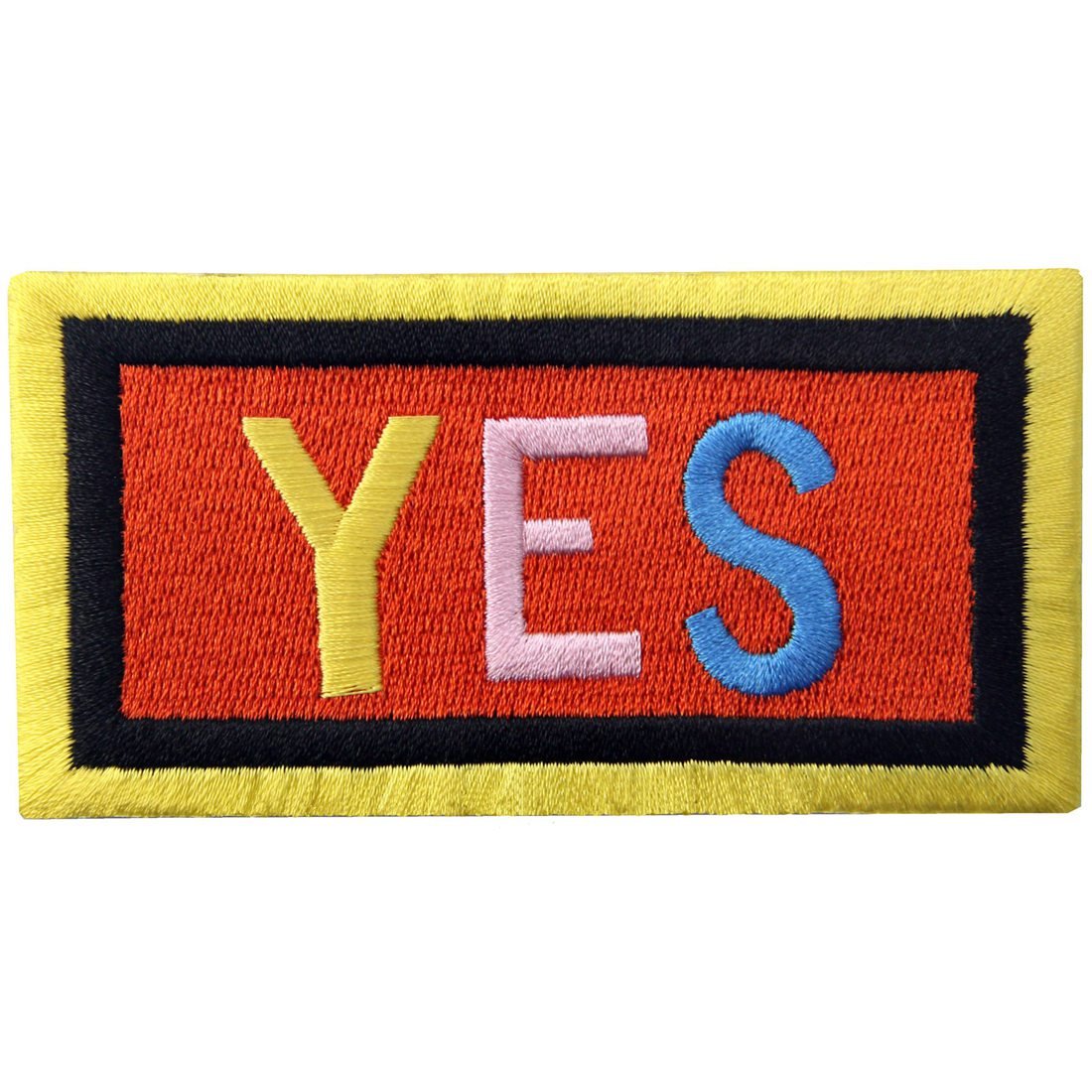ZEGINYes Patch Embroidered Applique Iron On Sew On Emblem