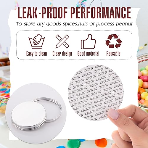 Miniatura 4 de Dandat 16 tarros de plástico con tapas, recipientes de botellas de 30 onzas, frascos de plástico, recipientes de almacenamiento de cocina y hogar,