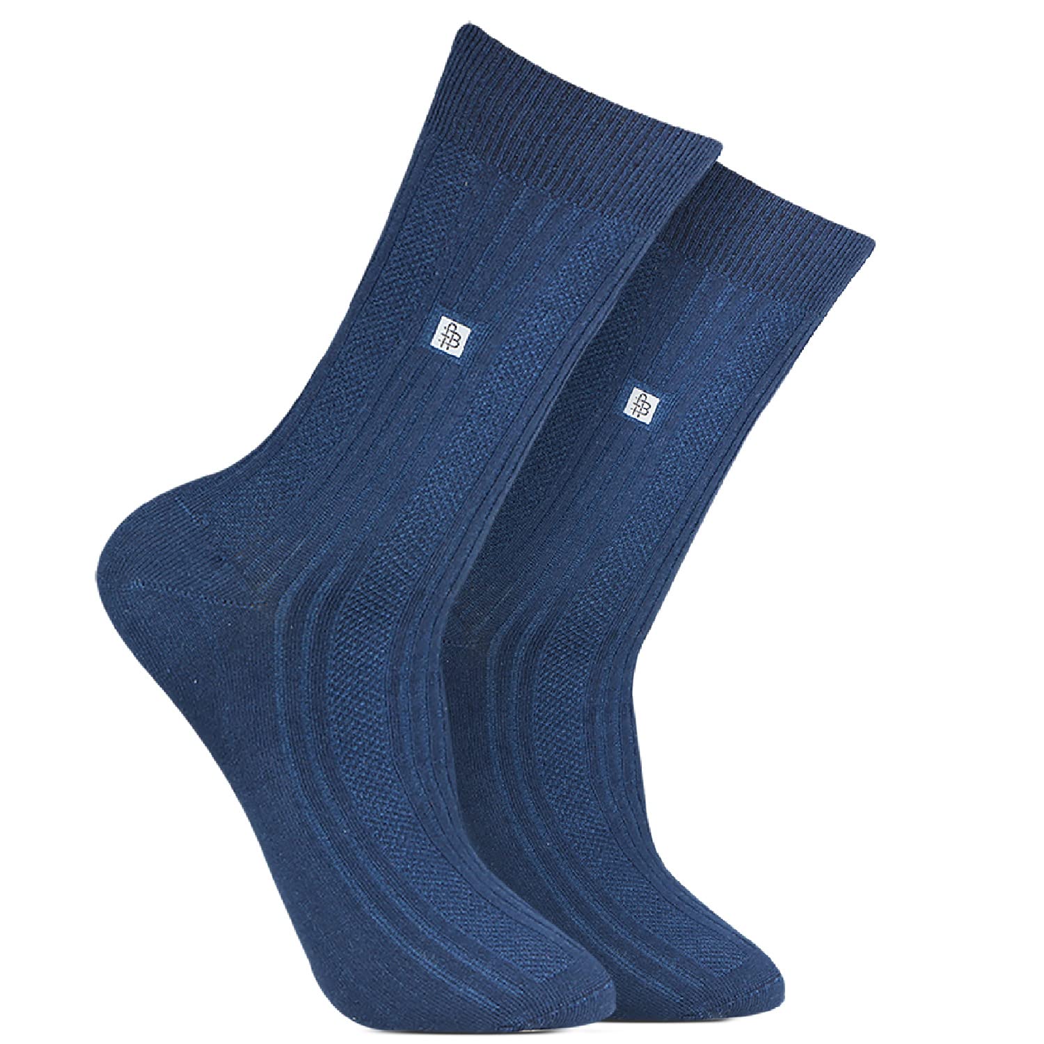 bonjour Men's Cosmic Ribbed Formal Full Length Business/Office Premium Cotton Socks Giftbox- Cream-picture-35