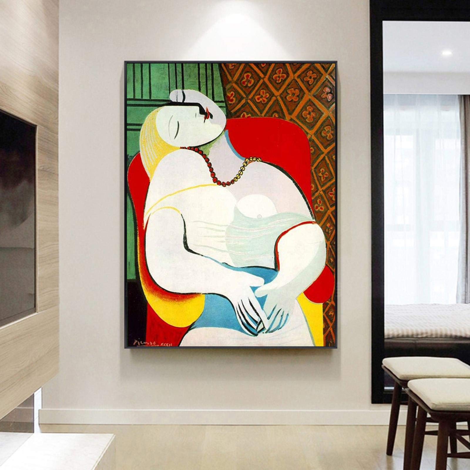 Amazon.co.jp: 有名な絵画ミニマリストパブロ・ピカソ-夢の抽象