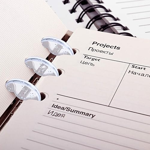 Miniatura 4 de 50 unidades de discos de expansión cuadernos de planificación discos de expansión de libros para planificadores de cuadernos transparentes con