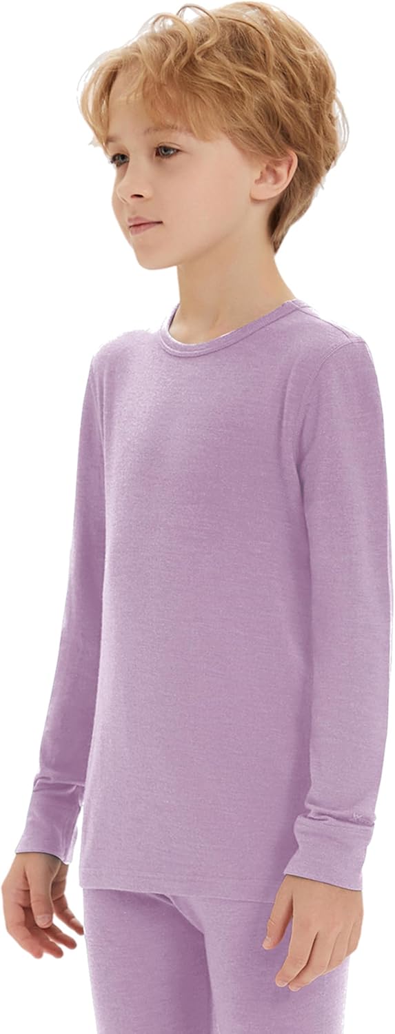 Iguana Unisex Kids 100% Merino Wool Base Layer Top Thermal Underwear Shirt for Girls and Boys - Image 2