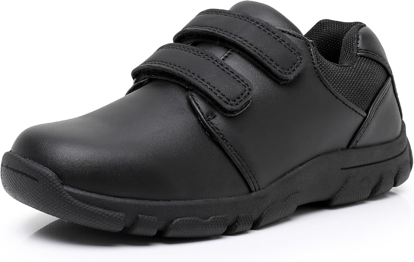 kids black dress shoes Amazon.com | Ahannie Boys School Shoes Kids Uniform Black Dress Shoes with  Hook and Loop(Black02-11)