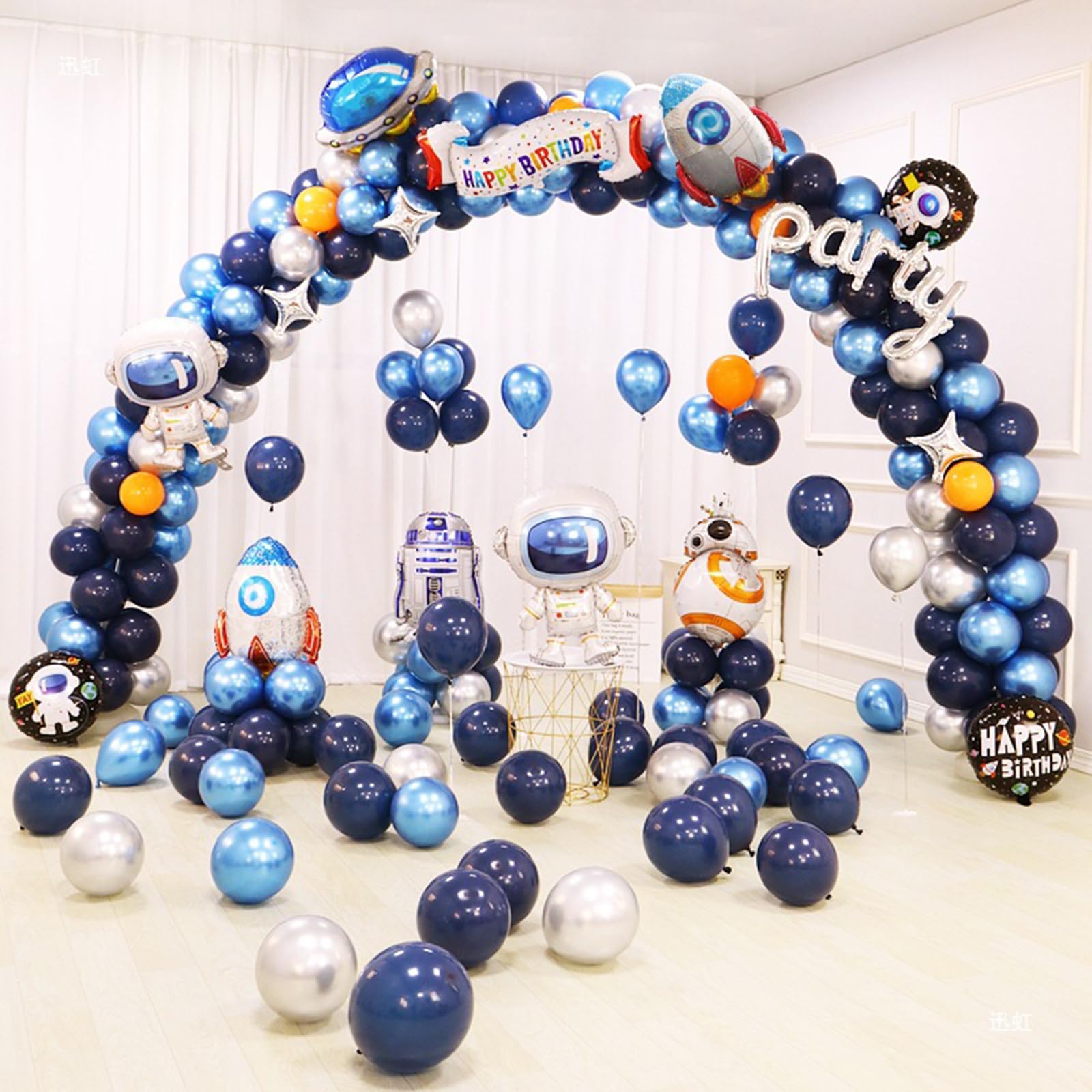 Soporte de arco de globo ajustable, soporte de escritorio de bases de globo para cumpleaños, bodas, fiestas, decoraciones de primer año de bebé