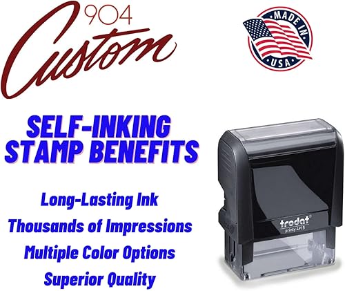 Miniatura 3 de Sello de firma  Sello de firma personalizable  Sellos de firma autoentintados personalizados  Múltiples opciones de color de tinta  Miles de