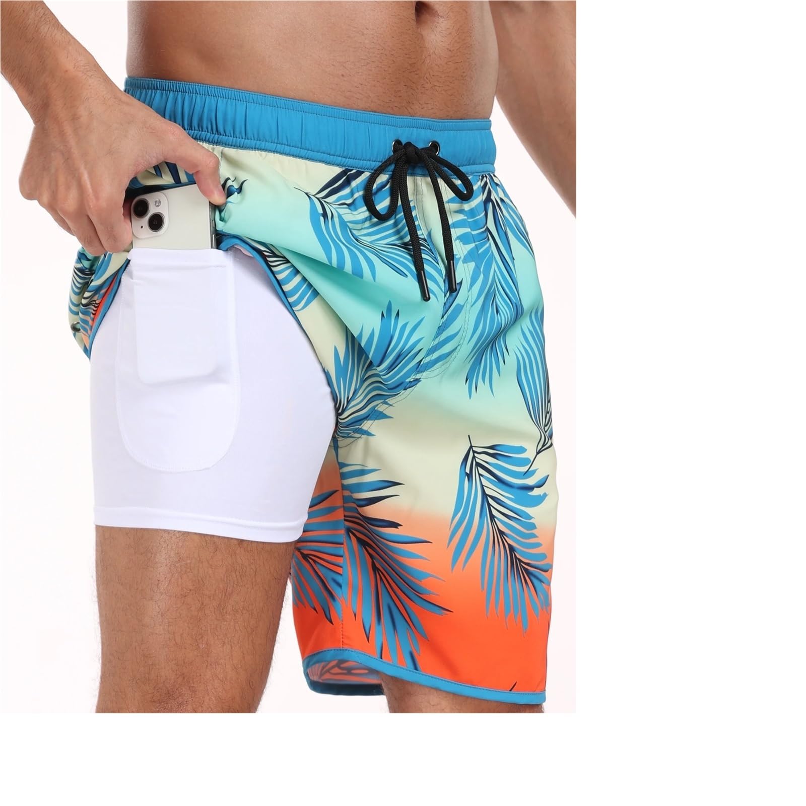 Pantaloni da Spiaggia Estivi da Uomo, Pantaloni da Uomo Casual da Vacanza Stampati, Abbigliamento da Strada Comodo e Traspirante