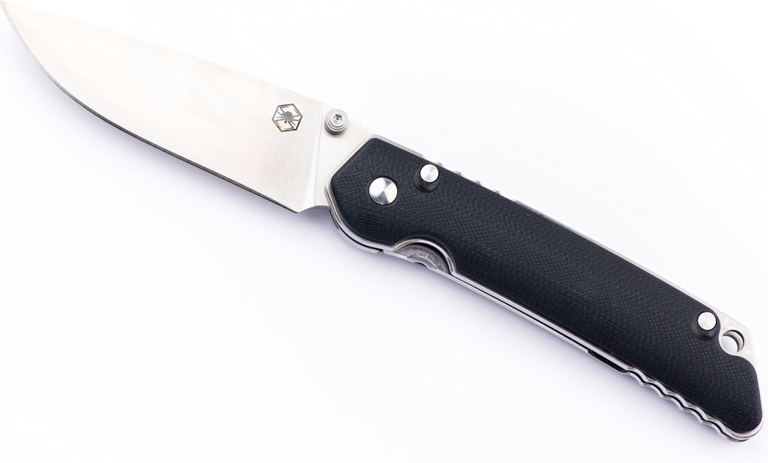 Spider Gear SG76 Precision Machined Drop Point Folding Pocket Knife D2 Steel - Black