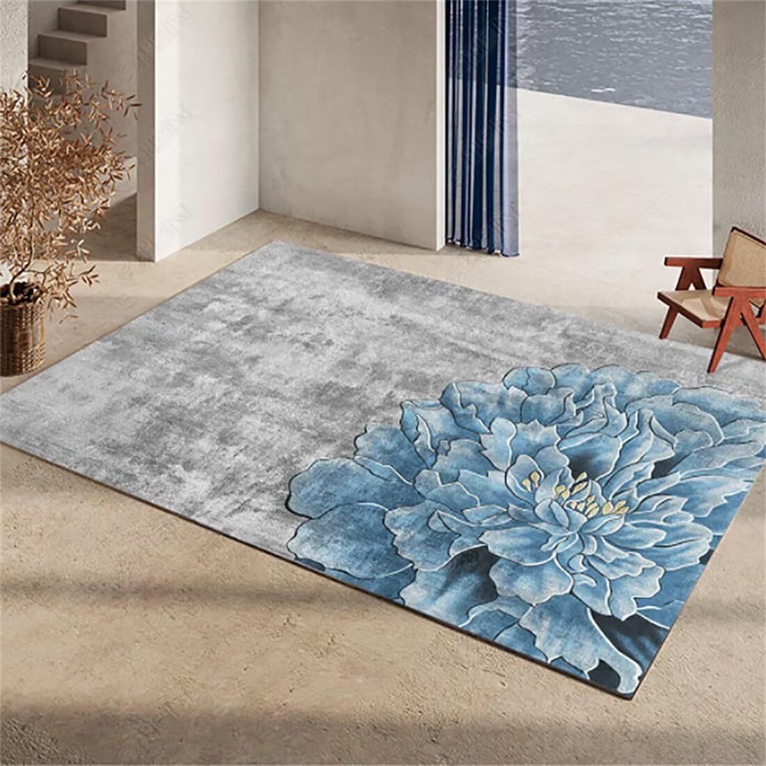Tapis gris lavable 160x230 fini les taches dans la chambre fille