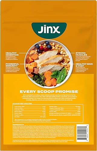 Miniatura 9 de Jinx Alimento seco prémium para perros sin granos, para todas las vidas, croquetas de pollo real, batata y zanahoria con superalimentos para apoyo