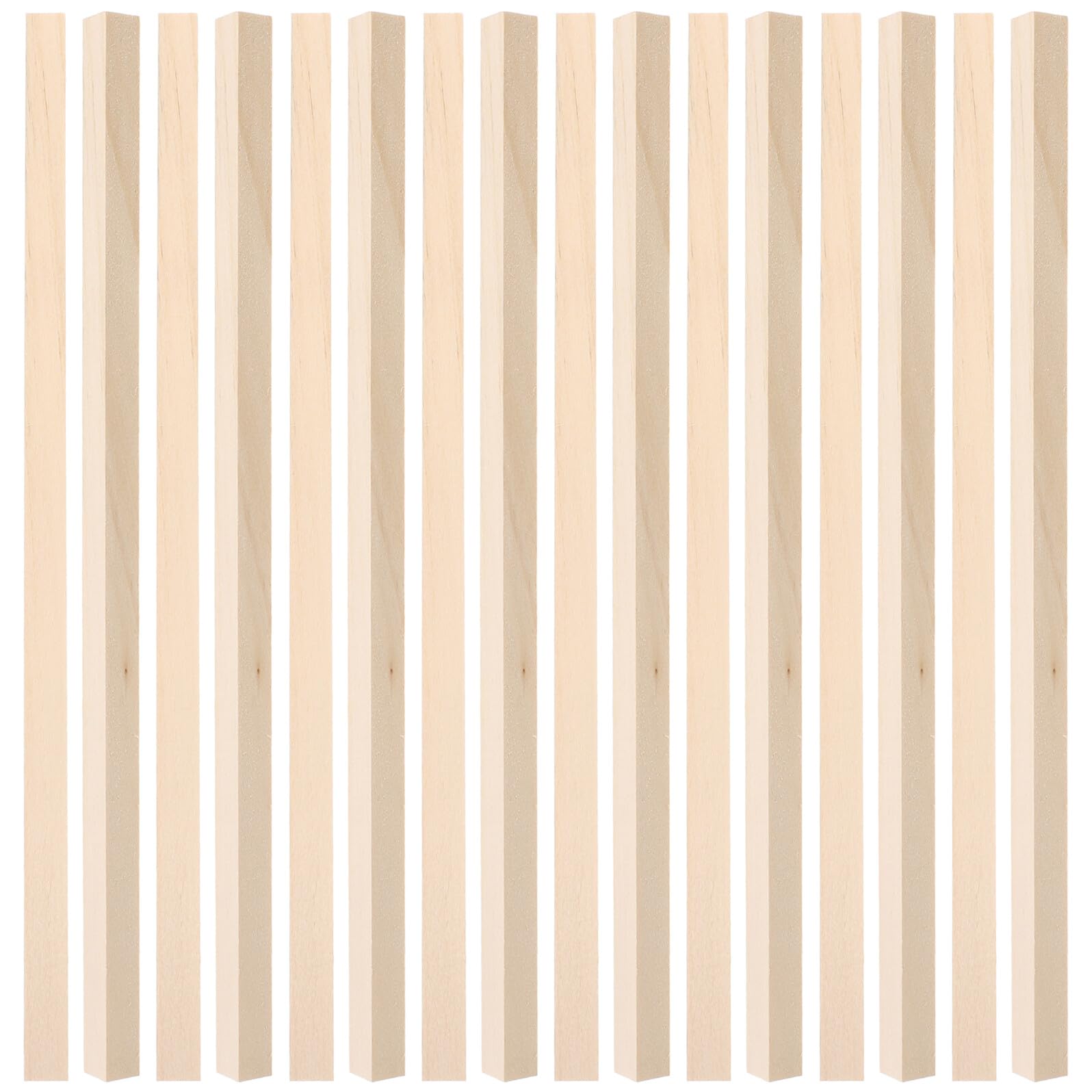 FRCOLOR 60 Stück Selbstgemacht Holzleisten 25x1cm Vierkant Holzdübel aus Unbehandeltem Lindenholz für Bastelprojekte Heimdekoration und Modellbau