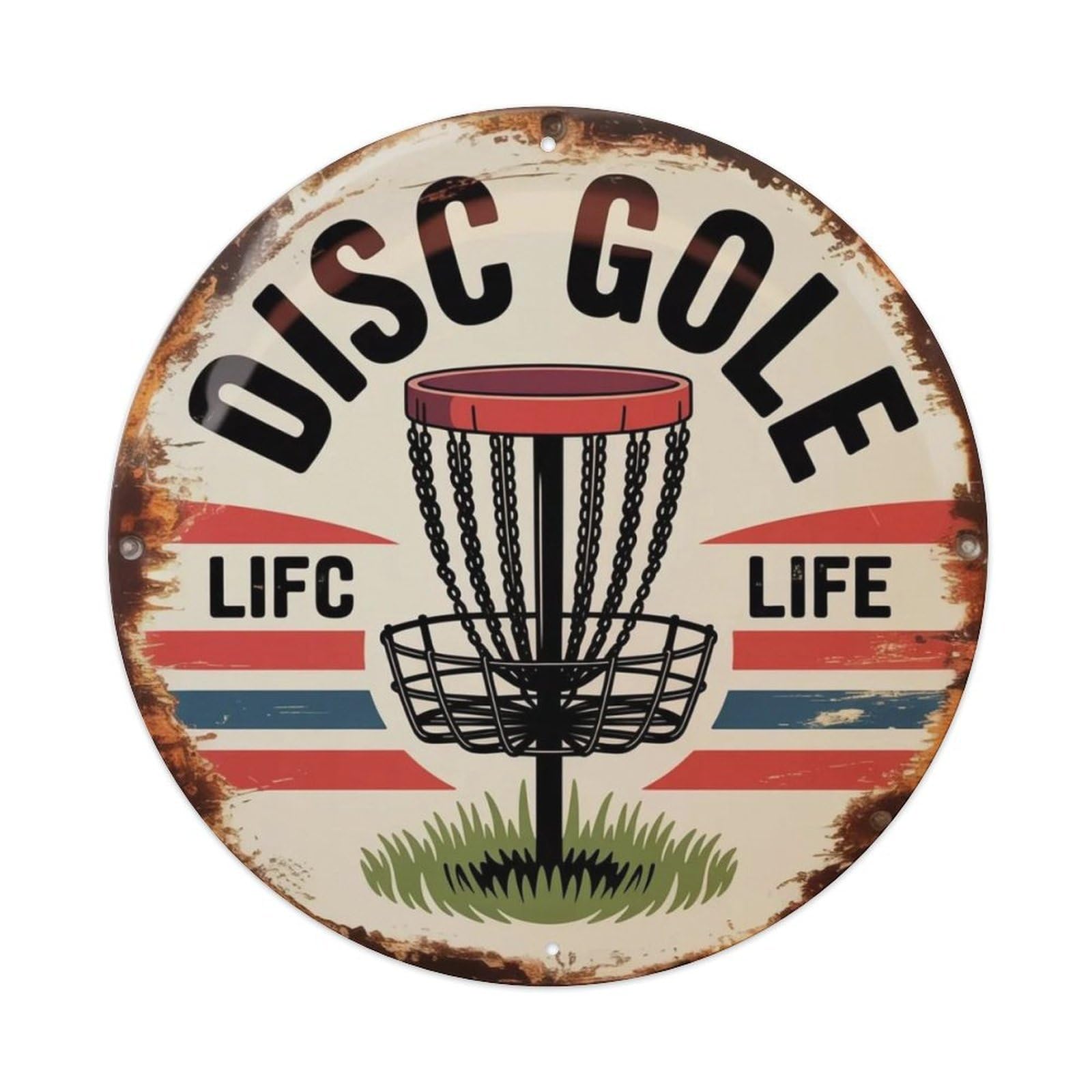 Lvalogy Style Disc Golf Metal Tin Sign Plaque