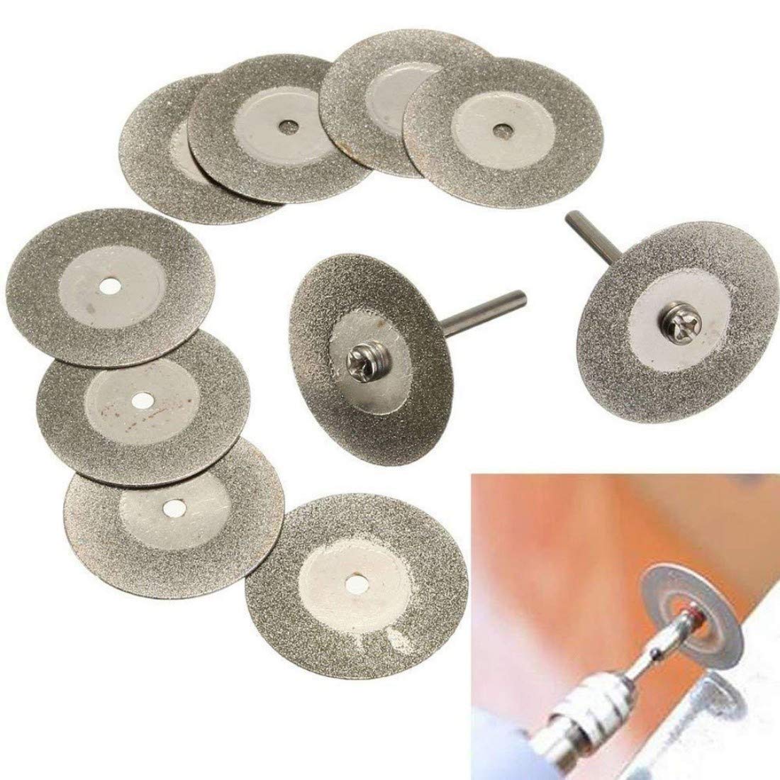 DIY Crafts Diamond Cutting Discs with Mandrel for Rotary Tools 20mm 3