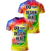 Custom T Shirts for Men Design Your Own Add Text/Photo/Logo Customized Shirts for Men Printed Front/Back