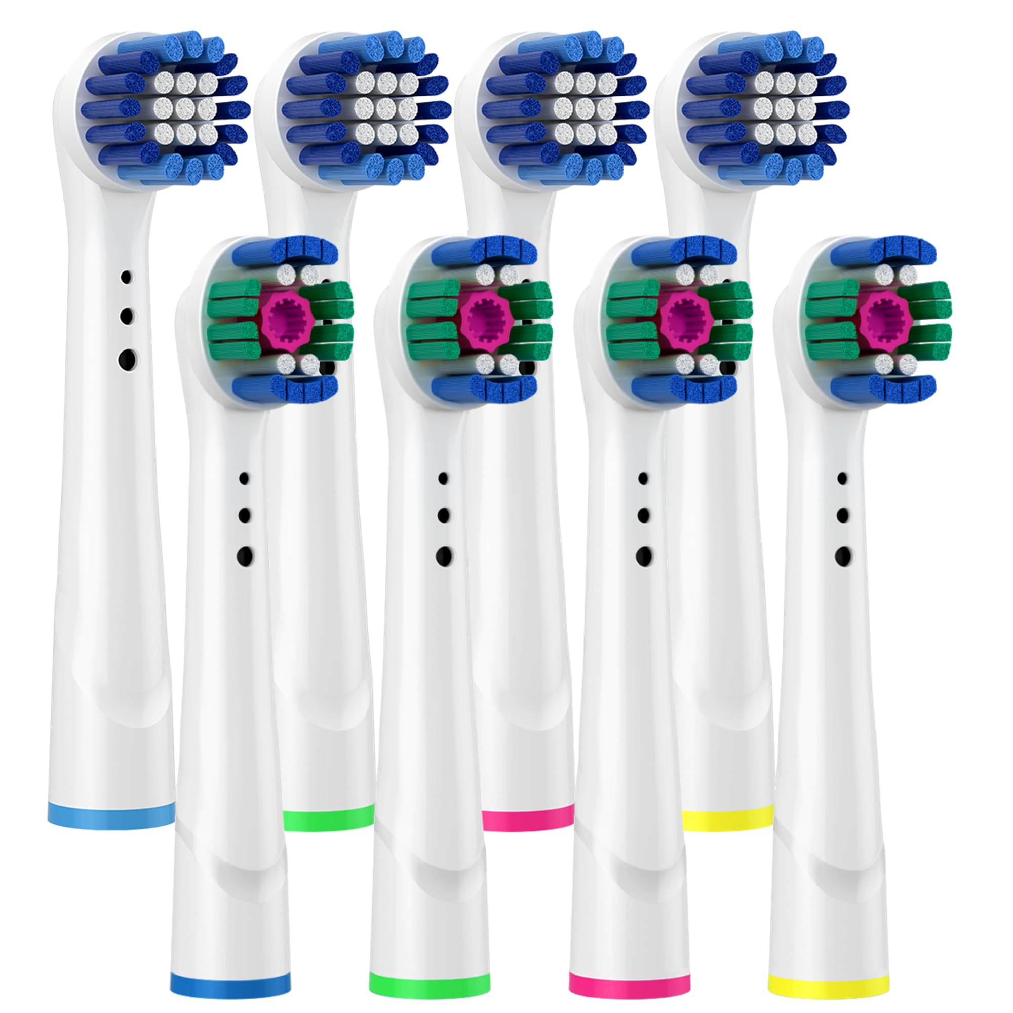 Replacement Brush Heads Compatible with OralB Braun - 8 Pack Professional Electric Toothbrush Heads - Precision 3D Clean