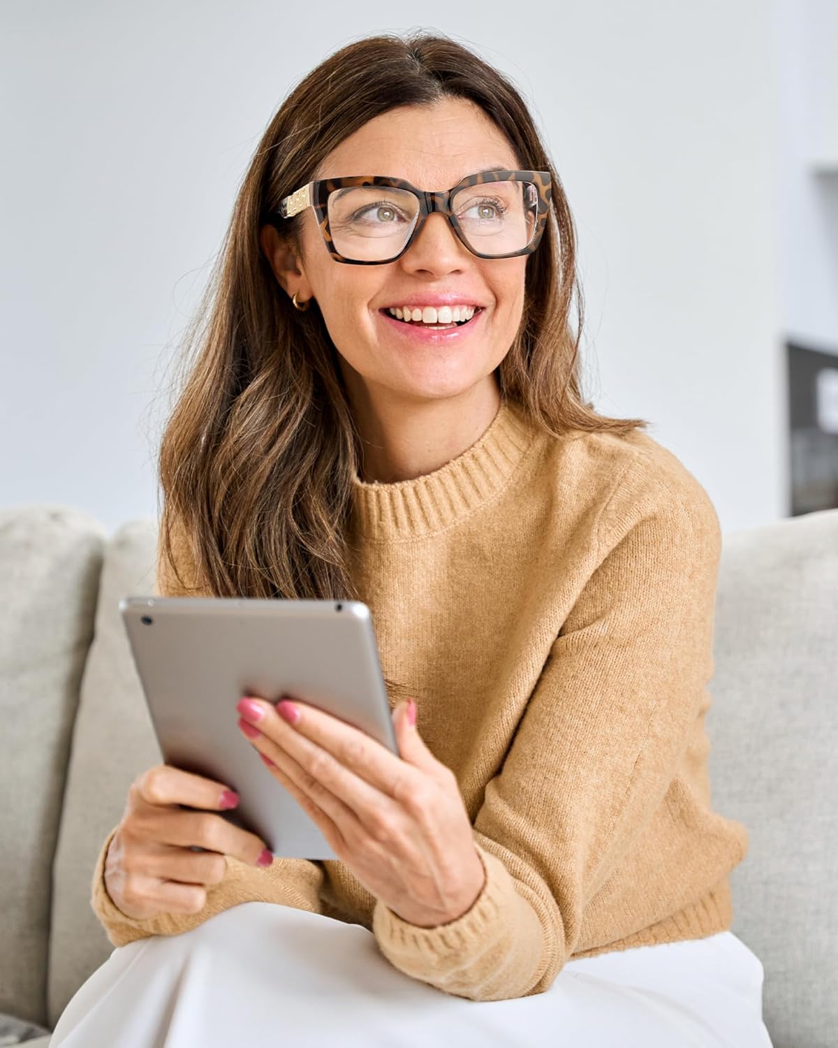 JM 3 Pack Oprah Style Reading Glasses for Women, Oversized Fashion Blue Light Blocking Computer Readers - Image 6