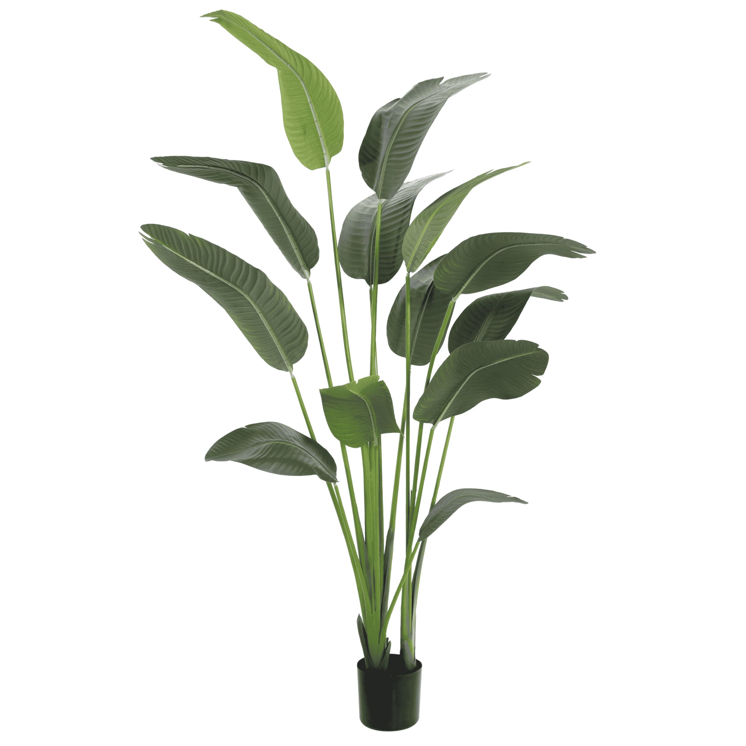 Blooming Artificial Bird of Paradise Plant - Fake Plants, Faux Strelitzia In Pot, Year-Round Decorative Foliage for the House and Office (200cm)
