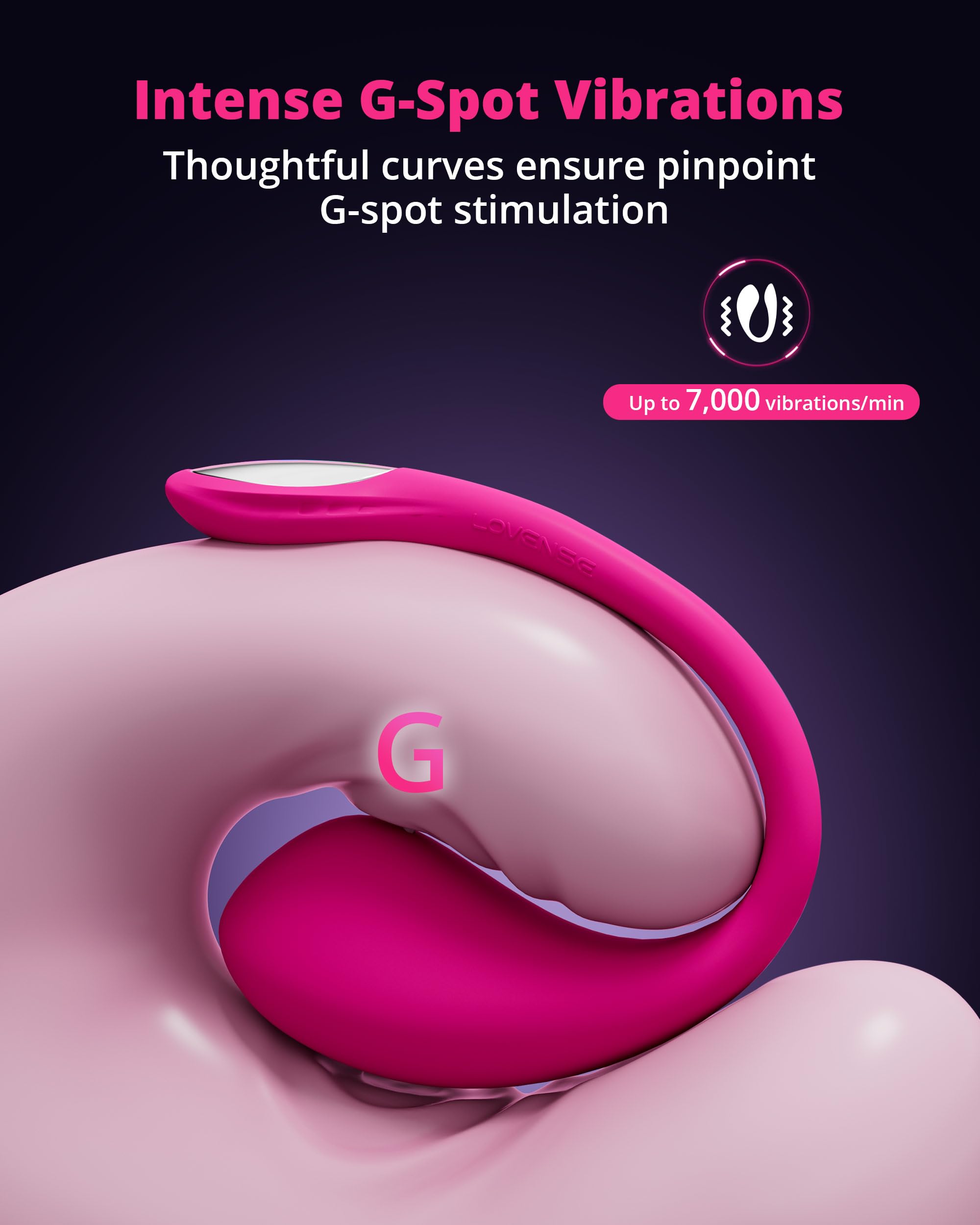 LOVENSE Lush 4 Remote Control G-spot Vibrator, Wearable Long Distance Adult Sex Toys & Games with LED Light, App Controlled Egg Vibrators for Women Couples, Powerful Vibration, Discreet, Waterproof