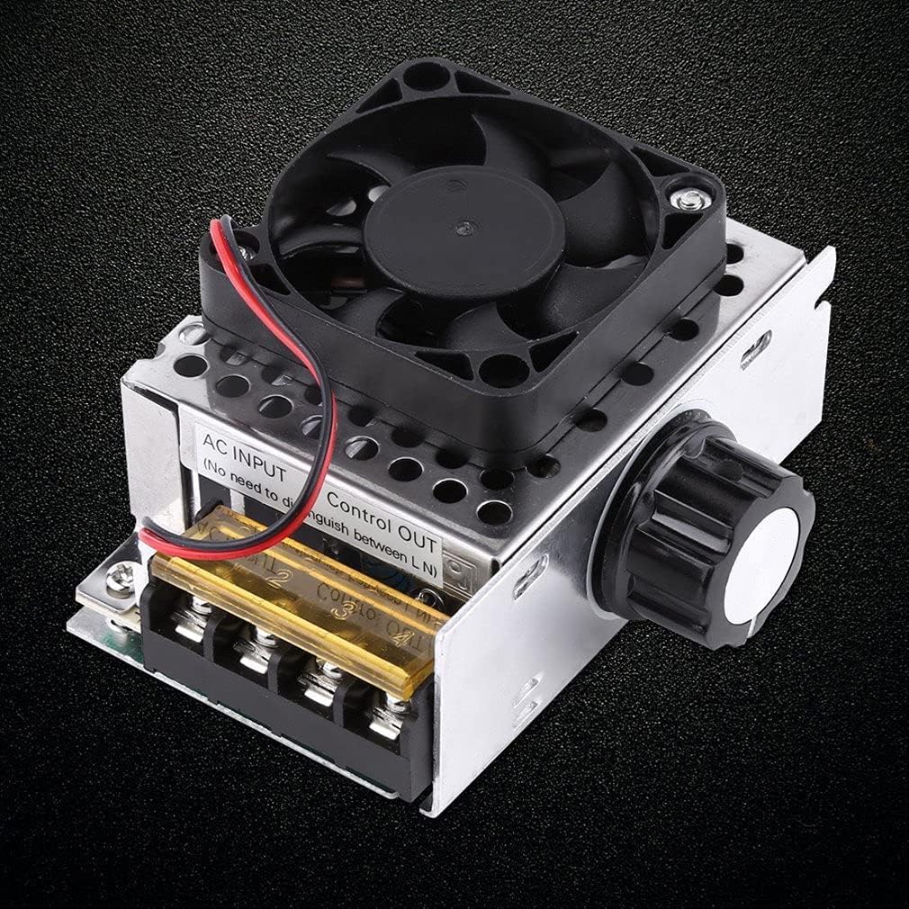 4000W AC 0-220V Voltage Regulator – Motor Speed Controller, Fan Thermostat Dimmer With Case-471390
