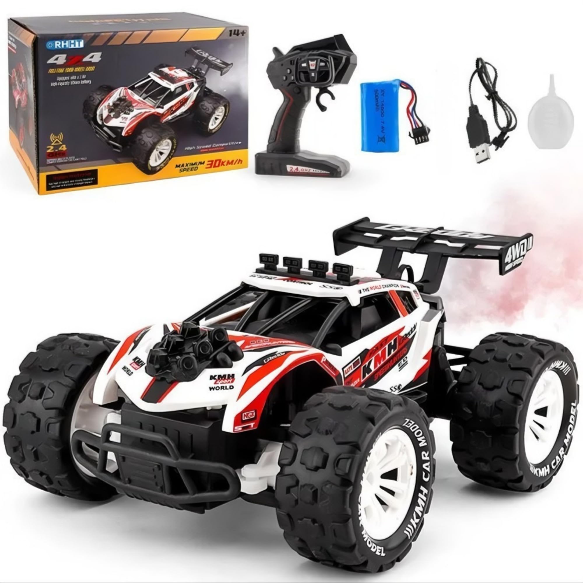 Oyuncak 2.4GHz Uzaktan Kumandalı 4x4 30 Km Hız Yapan Şarjlı…