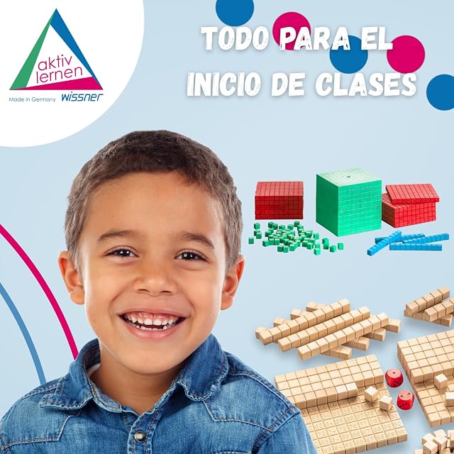 Foto 8 de 8 de WISSNER® Aktiv lernen - Montessori Dienes Rango básico al calculadora Decimal (121 Partes) - RE-Wood®
