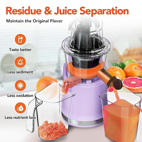 Aeitto Juicer Machines Vegetable And Fruit, Cold Press
