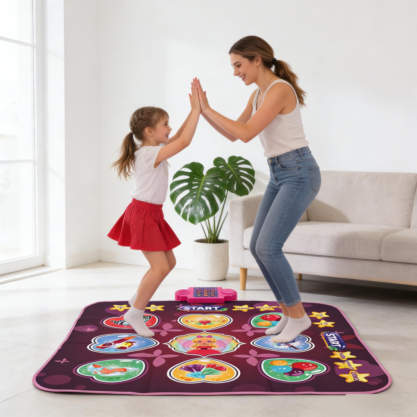Diyeeni Tapis de Danse sans Fil, 9 Touches Antidérapant, pour Enfants