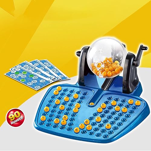 Miniatura 8 de Juego de bingo, lotería tradicional, juego de bingo de lotería con 90 bolas y 38 tarjetas para juegos de mesa de máquina de lotería