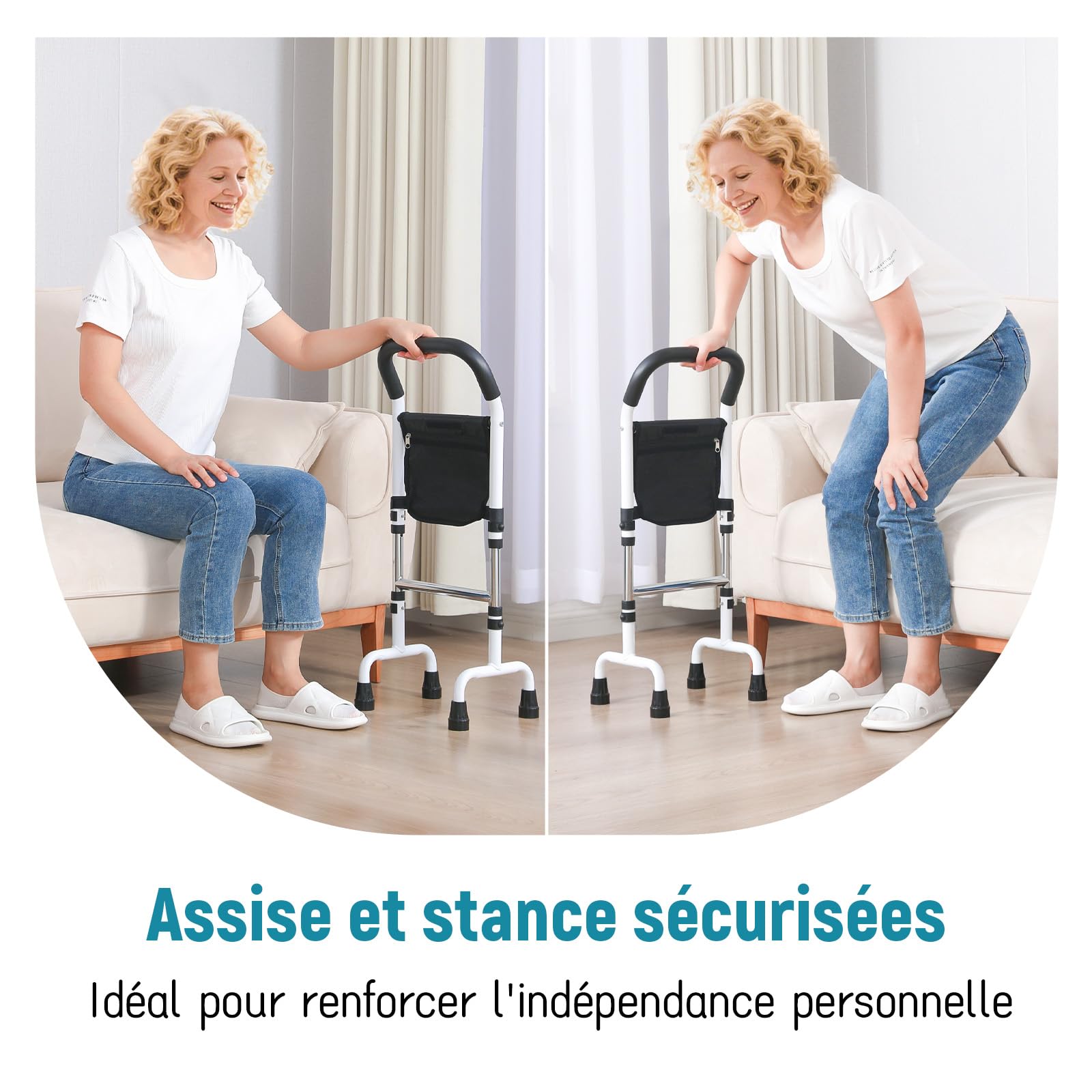 Aide au redressement des personnes âgées - Aide au lever du lit, des toilettes, du sol et du canapé - Aide à la stabilité