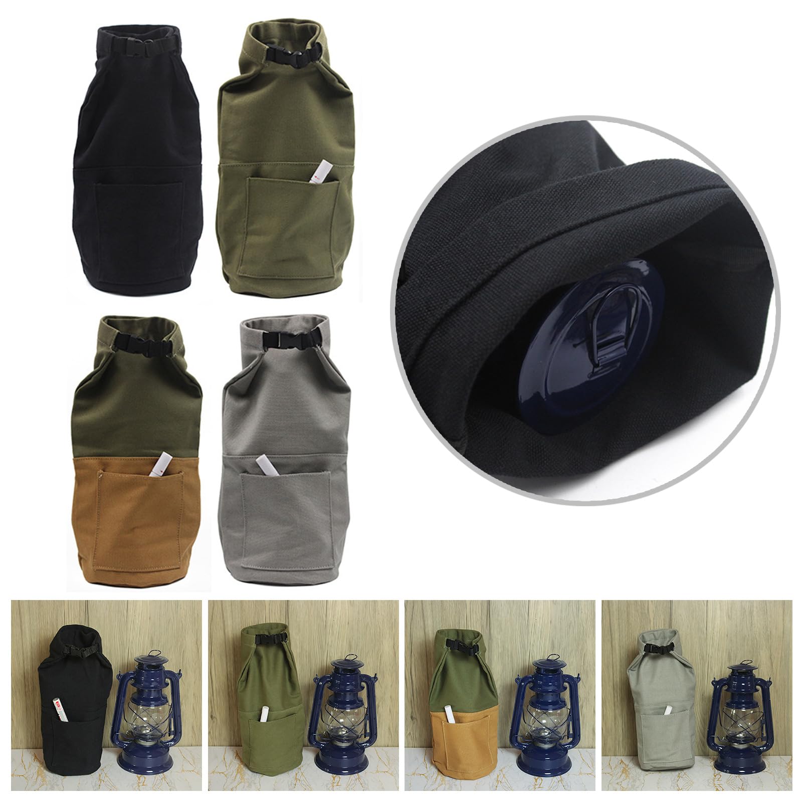 Meiliyizu Oil Lamp Storage Bag, Durable Outdoor Camping Kerosene Bag Oil Lamp Storage Pouches Waterproof Kerosene Carrying Bag Trekking Lamp Storage Bag, Black