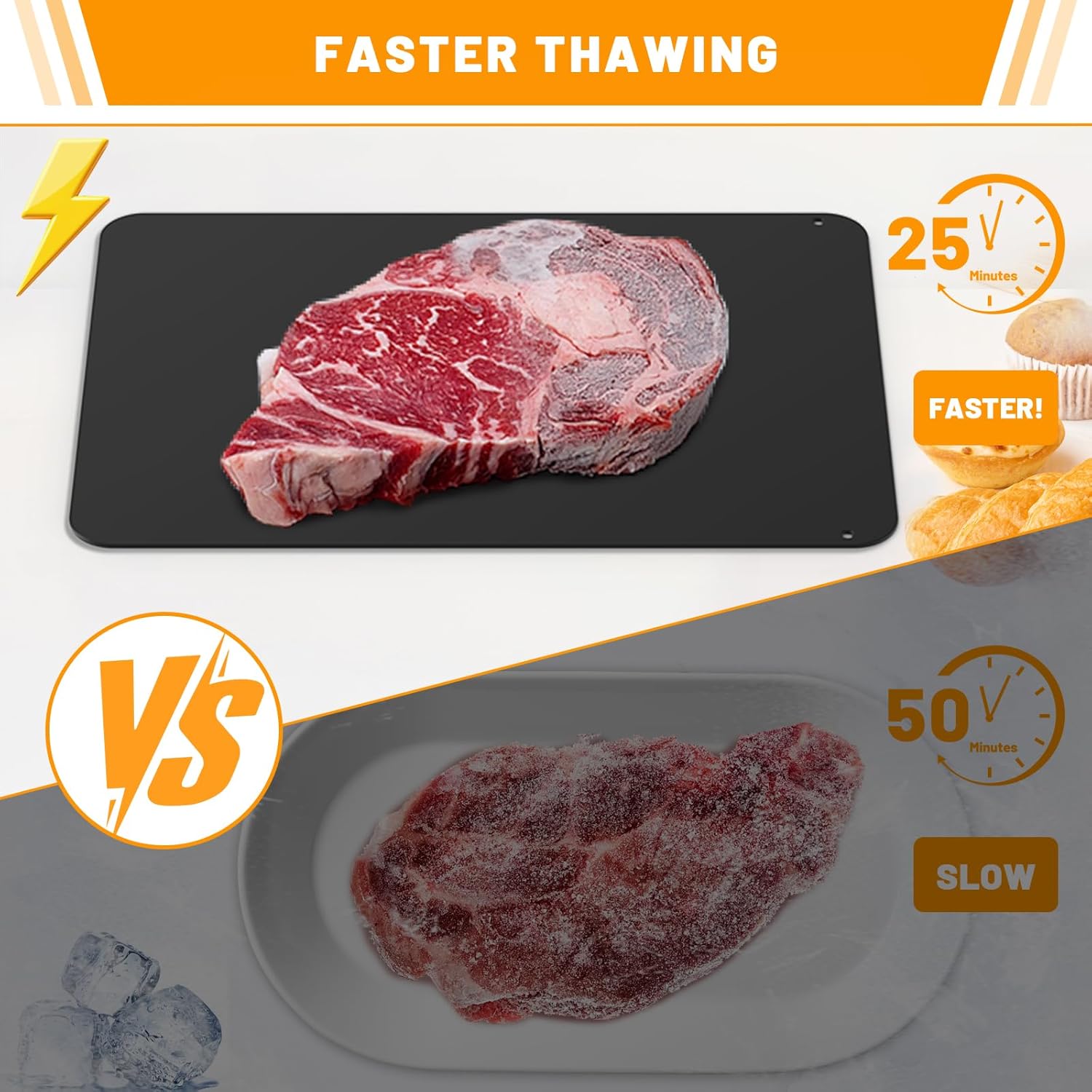 5pcs Grill Prep Trays Sets, Stainless Steel Grilling Prep and Serve Tray, Marinade Container with Lid, Thawing Board, Cutting Board, BBQ Grill Accessories, Grilling Gifts for Mens