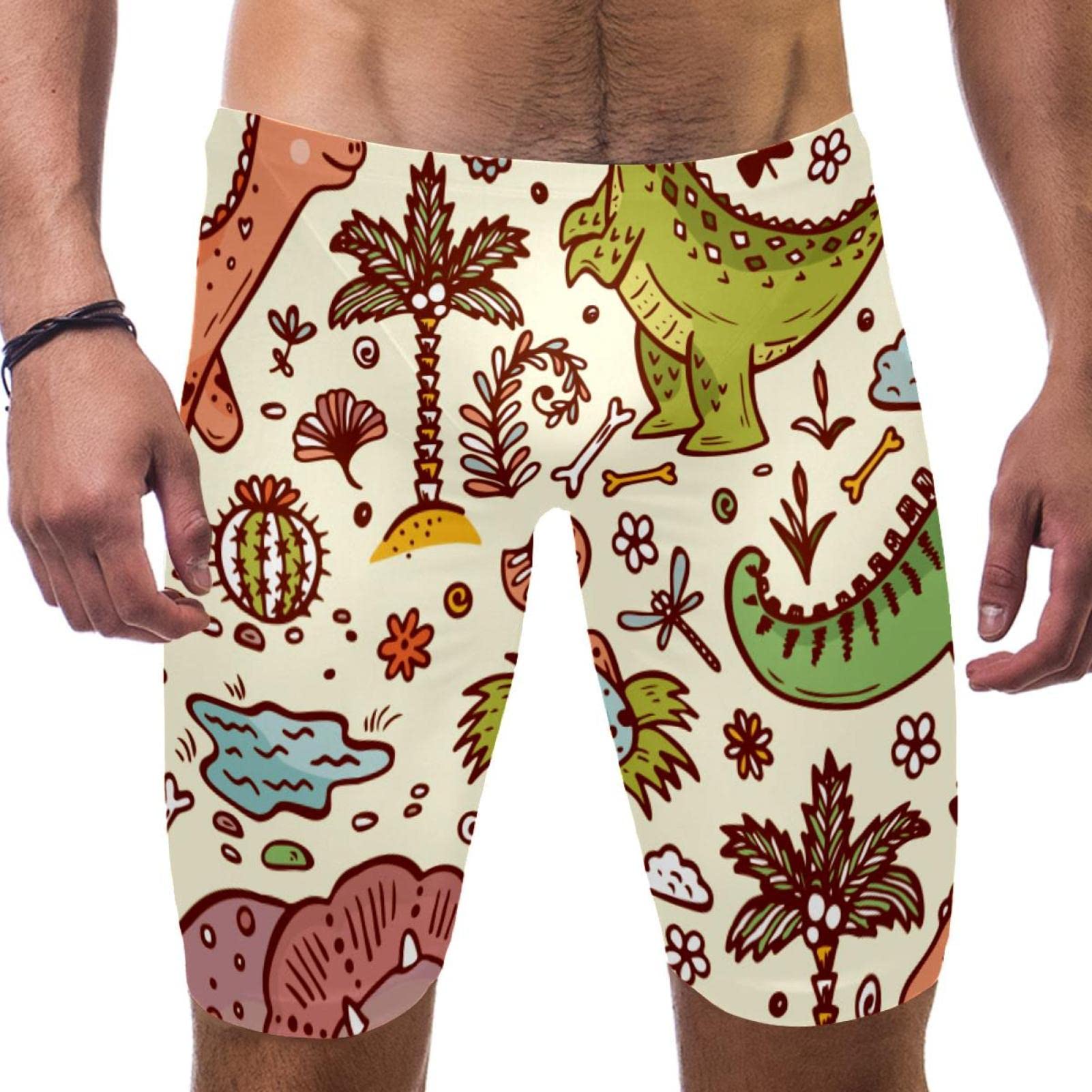 Traje de baño de dinosaurio para hombre tipo jammer multicolor 7