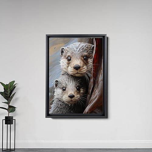 Miniatura 6 de Fox Mother Cub Print, In The Style Of Stencil,Based, Ivory, Kids Wall Art, Kids Wall Art Display, Mom And Baby Animal Art Print, Wall Art, Wall Decor