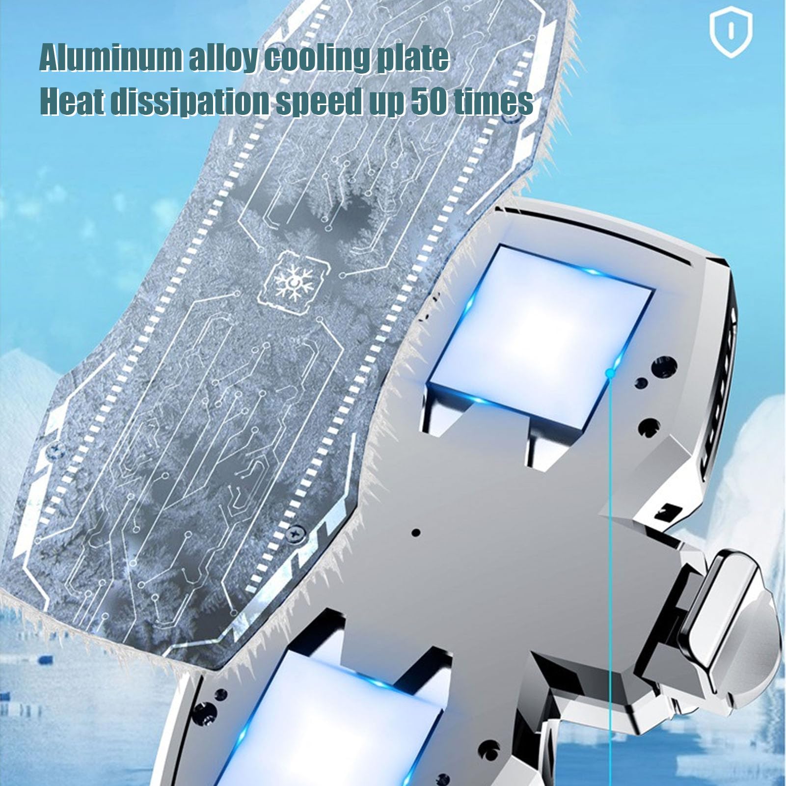 Gugxiom Refroidisseur de Téléphone, Ventilateur de Refroidissement pour Téléphone Portable avec Deux Turbines et Moteurs, Ventilateurs de Téléphone de Réfrigération à