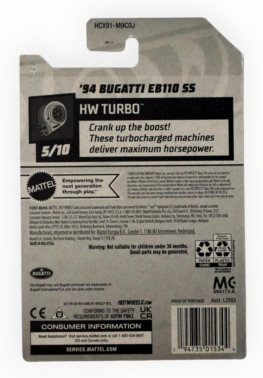 Hot Wheels '94 Bugatti EB110 SS